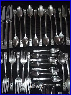 Oneida Community Silver Plate Coronation Flatware 5 Piece Service for 8 Total 72