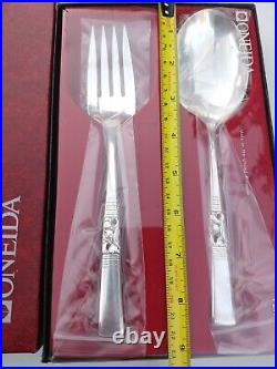 Oneida Morning Star Unused Boxed Silver Plate Serving Set Attractive