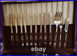 Oneida Nobility Plate CAPRICE Silver Plate Flatware Set 73 Piece Orig. Box