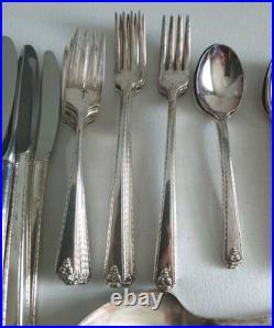 Oneida Prestige Silver Plate 1945 Bordeaux 81 Piece Silver Plate Serving Set