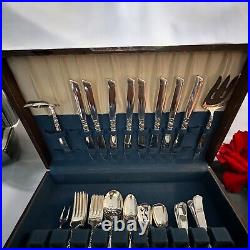 Oneida South Seas Community Silver Plated Silverware 53 Pieces 8 place settings