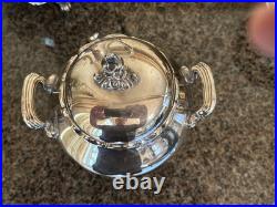 Orig Sale Sticker Reed & Barton Provincial 3 Piece Silver Plate Tea Set