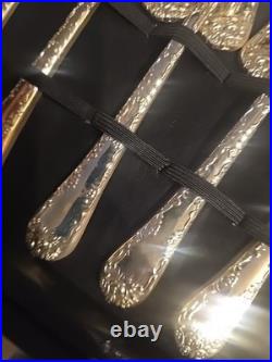 Ornate Silver-Plated Flatware Set Service for 12 60+ Pieces With Case