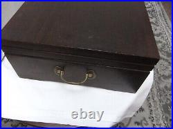Osborne Sheffield 8 Place 84 Piece Silver Plated Kings Cutlery Mahogany Canteen