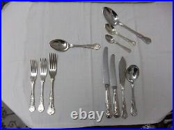 Osborne Sheffield 8 Place 84 Piece Silver Plated Kings Cutlery Mahogany Canteen