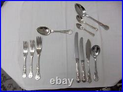Osborne Sheffield 8 Place 84 Piece Silver Plated Kings Cutlery Mahogany Canteen
