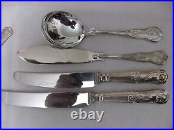 Osborne Sheffield 8 Place 84 Piece Silver Plated Kings Cutlery Mahogany Canteen