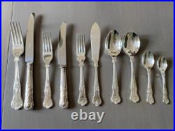 Osborne Silver-plated Plated Kings Pattern Cutlery Set Serve 8 85 Pieces