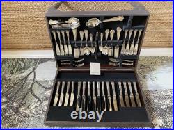 Osborne Silver-plated Plated Kings Pattern Cutlery Set Serve 8 85 Pieces