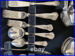 Osborne Silver-plated Plated Kings Pattern Cutlery Set Serve 8 85 Pieces