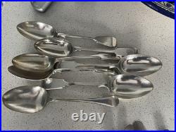 Over 100 Pieces Of Silver Plate/bone Handled/faux Bone Handled Cutlery Vintage