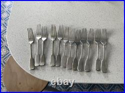 Over 100 Pieces Of Silver Plate/bone Handled/faux Bone Handled Cutlery Vintage