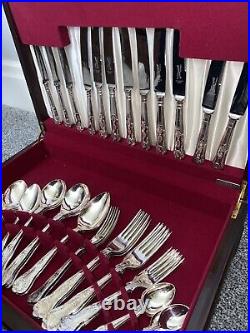 PINDER BROS Sheffield Silver Service 50 Piece Canteen of Cutlery
