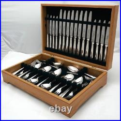 PLAIN PINE Design Garrard & Co London Silver Service 50 Piece Canteen of Cutlery