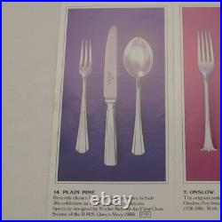 PLAIN PINE Design Garrard & Co London Silver Service 50 Piece Canteen of Cutlery