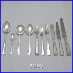 PLAIN PINE Design Goldsmiths London Silver Service 76 Piece Canteen of Cutlery