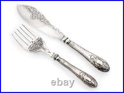 Pair of Victorian Boxed Silver Plated Fish Servers