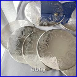 Placemats/Serving Mats (10 pieces) British Antique Silver Plate with Box