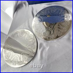 Placemats/Serving Mats (10 pieces) British Antique Silver Plate with Box