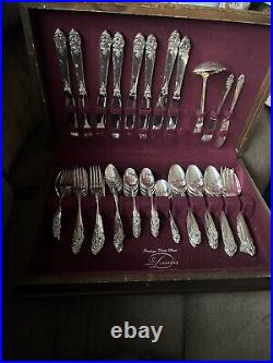 Prestige vintage silver plate flatware set, service for 8 78 Pieces