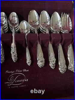 Prestige vintage silver plate flatware set, service for 8 78 Pieces