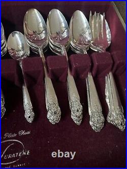 Prestige vintage silver plate flatware set, service for 8 78 Pieces