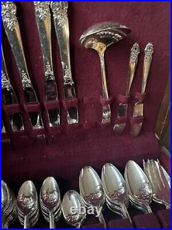 Prestige vintage silver plate flatware set, service for 8 78 Pieces