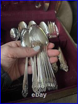 Prestige vintage silver plate flatware set, service for 8 78 Pieces