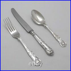 QUEENS Design K Bright Sheffield Silver Service 100 Piece Canteen of Cutlery Set