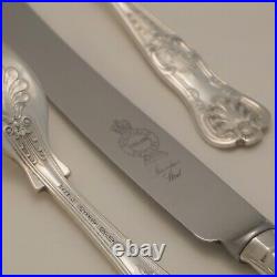 QUEENS Design SHEFFIELD ENGLAND Silver Service 44 Piece Canteen of Cutlery
