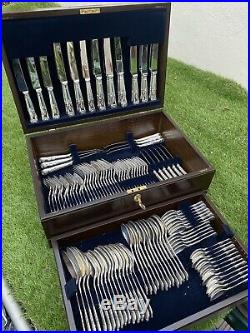 Quality Kings Pattern Silver Plated Canteen Of Cutlery 124 Pieces Unused