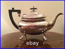 Quality Walker & Hall 3 Piece Silver Plate EPNS Tea Set