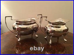 Quality Walker & Hall 3 Piece Silver Plate EPNS Tea Set