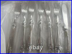 RARE 1970s MAPPIN & WEBB SILVER 12 PIECE DESSERT CUTLERY SET SEALED NEVER USED