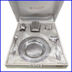 RARE Vintage Christofle Silver Plated boxed 6 piece children cutlery