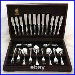 RATTAIL Design Arthur Price Sheffield Silver Service 62 Piece Canteen of Cutlery