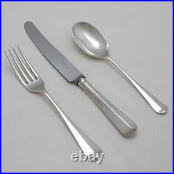 RATTAIL Design Arthur Price Sheffield Silver Service 62 Piece Canteen of Cutlery