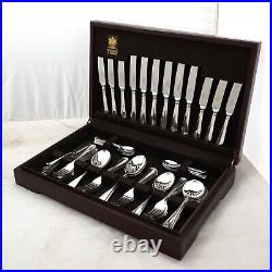 RATTAIL Design Arthur Price Sheffield Silver Service 62 Piece Canteen of Cutlery