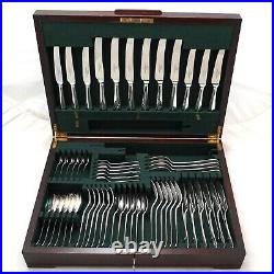 RATTAIL Design JAMES DIXON & SONS Silver Service 64 Piece Canteen of Cutlery
