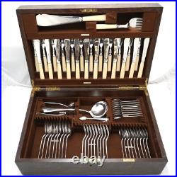 RATTAIL Design Mappin & Webb Silver Service 98 Piece Canteen of Cutlery Set