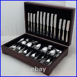RATTAIL Design SLACK & BARLOW LTD Silver Service 62 Piece Canteen of Cutlery