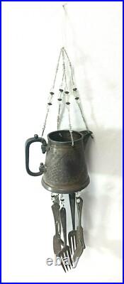 Rare1890s Vintage Handmade Silver Plate Sugar Bowl /6 Piece Set