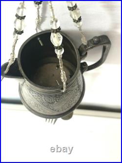 Rare1890s Vintage Handmade Silver Plate Sugar Bowl /6 Piece Set