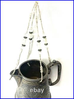 Rare1890s Vintage Handmade Silver Plate Sugar Bowl /6 Piece Set