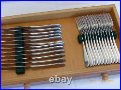 Rare 91 Piece Robert Welch Meridian Satin Stainless Steel Cutlery Canteen Set