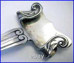Rare Art Nouveau Antique Victorian Silver Plate Hot Dish Handle Holder Gripper