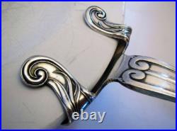 Rare Art Nouveau Antique Victorian Silver Plate Hot Dish Handle Holder Gripper
