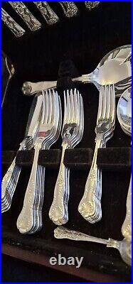 Rare Arthur Price Of Enlgand Antique Silver Plate Cutlery Set Of 69 Pieces