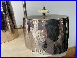 Rare Bepwf Berlin Hammered Silver Plate Art Deco 3 Piece Teaset