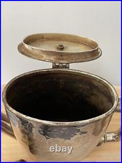 Rare Bepwf Berlin Hammered Silver Plate Art Deco 3 Piece Teaset